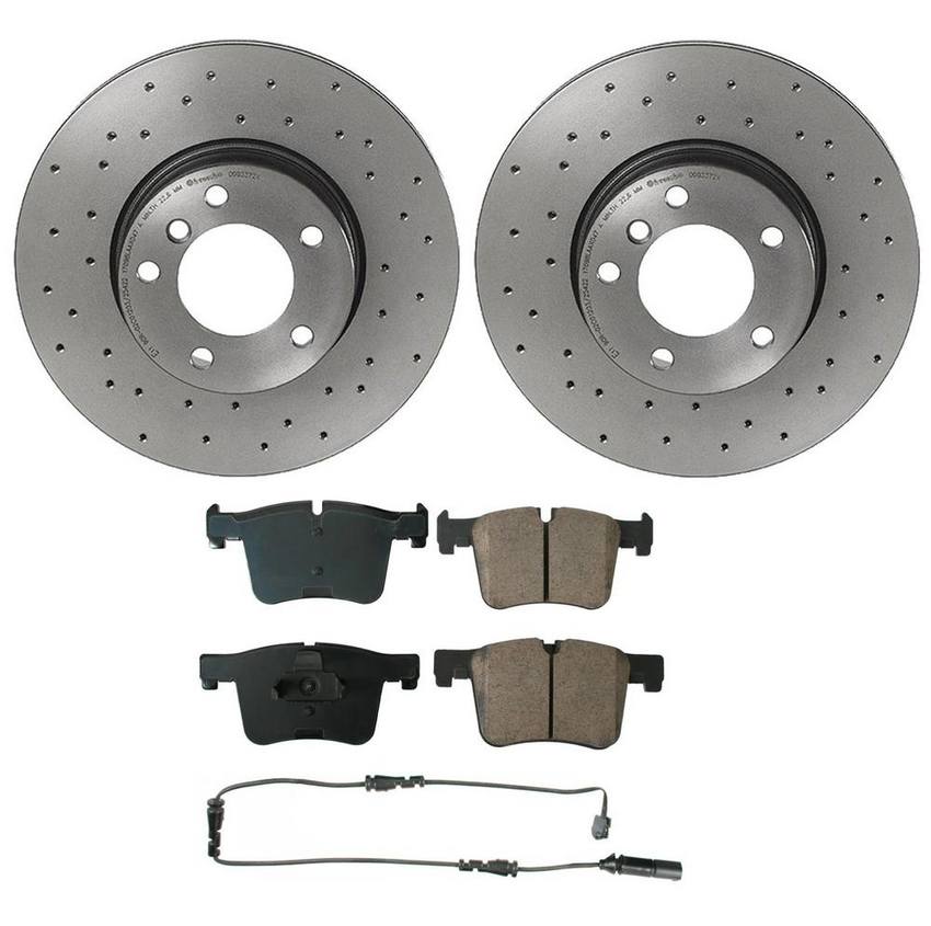 BMW Disc Brake Pad and Rotor Kit - Front (312mm) (Xtra) (Ceramic) (EURO) 34116855006 - Akebono Euro Ultra-Premium 4116586KIT